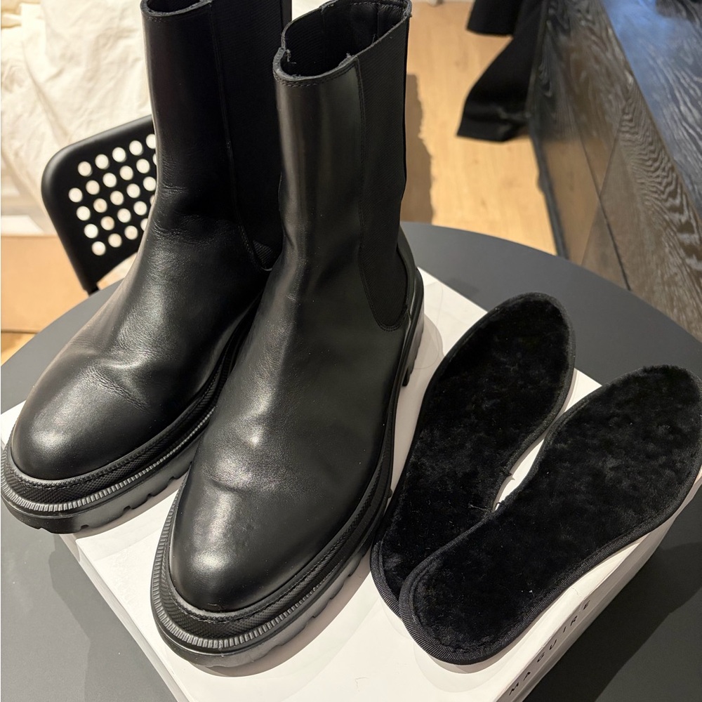 Maguire Corticella Black Leather Unlined Boot